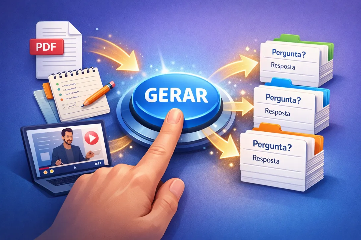 Geração automática de flashcards a partir de PDFs, anotações e vídeos